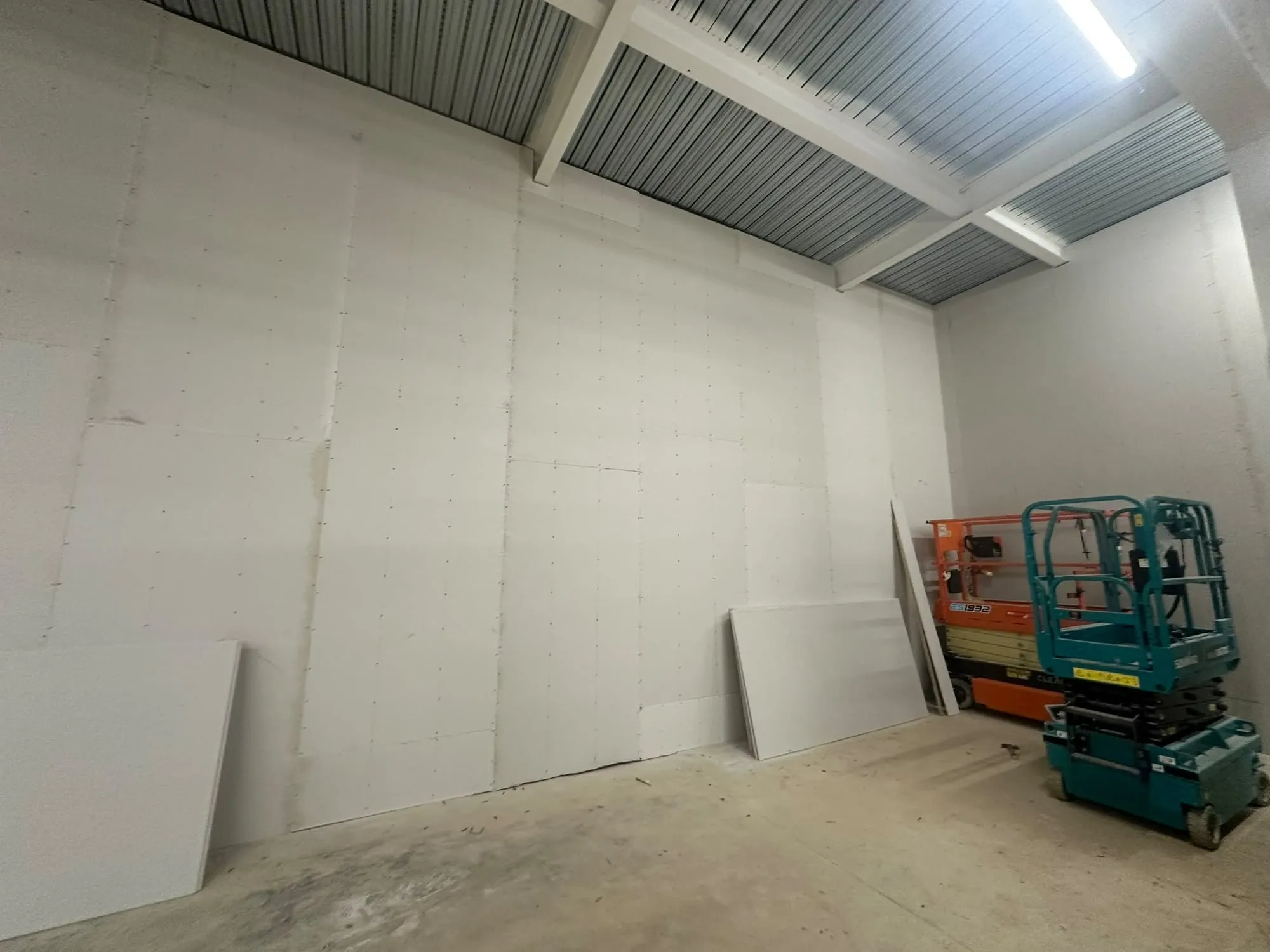 Plasterboard walls being boarded on one of our sites (4 of 6)