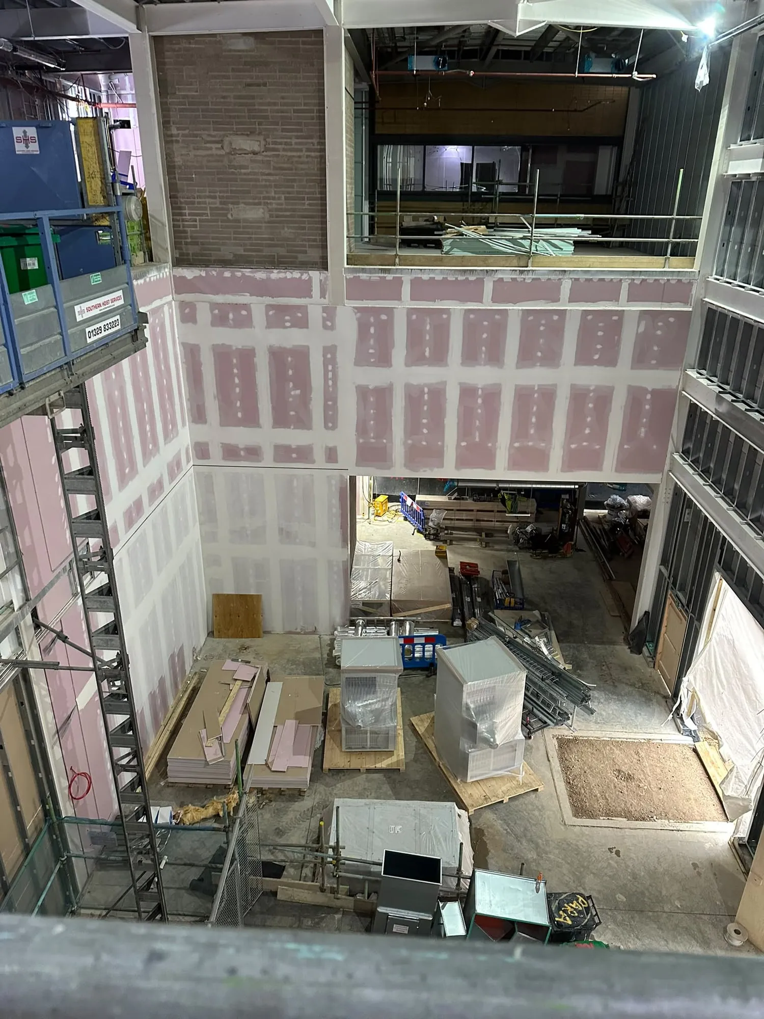 Plasterboard walls being boarded on one of our sites (5 of 6)