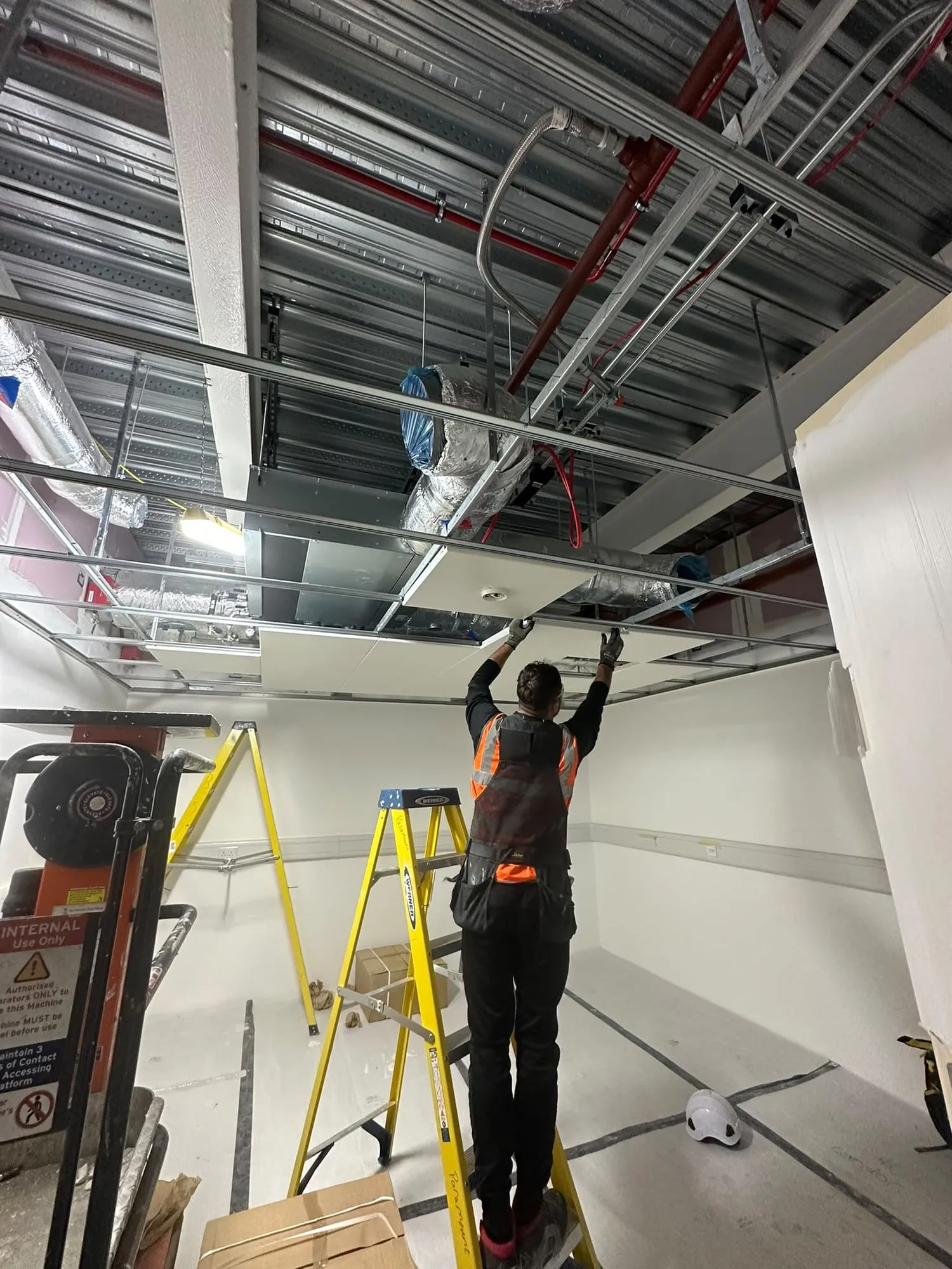 Ceiling work on one of our sites (1 of 9)