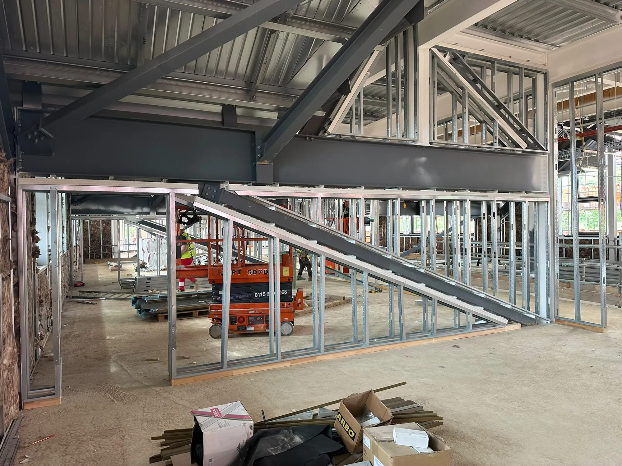 Metal stud framing on one of our sites (1 of 7)