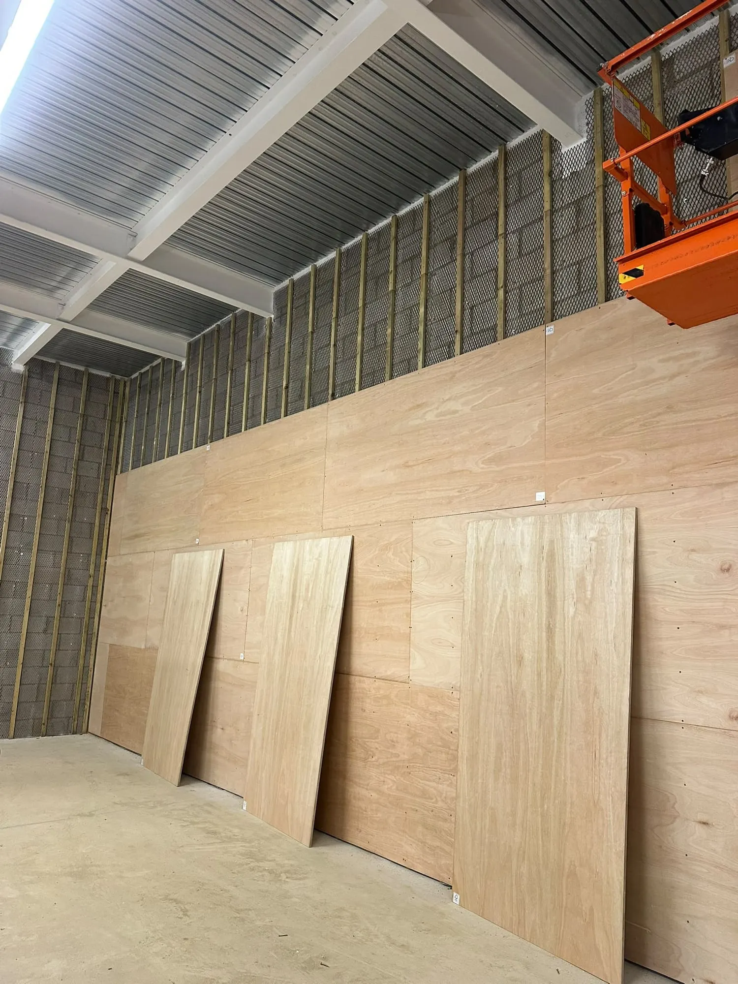 Timber and plywood lining on one of our sites (1 of 4)